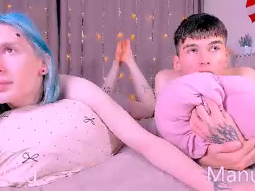 Manuel(brown hair) Mika (blue)